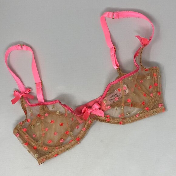 Agent Provocateur Brie Pink Demi Bra 32D - Picture 1 of 9